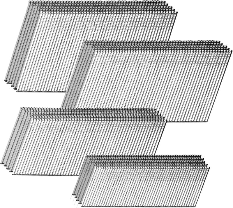 SITLDY 16 Gauge Angled Finish Nails, 20-Degree, 4000-Pack (2-1/2", 2", 1-1/2", 1-1/4" 1000 Per Sizes), Galvanized Assorted Size Project Pack, for Pneumatic, Electric Angled Finish Nailer - Image 1